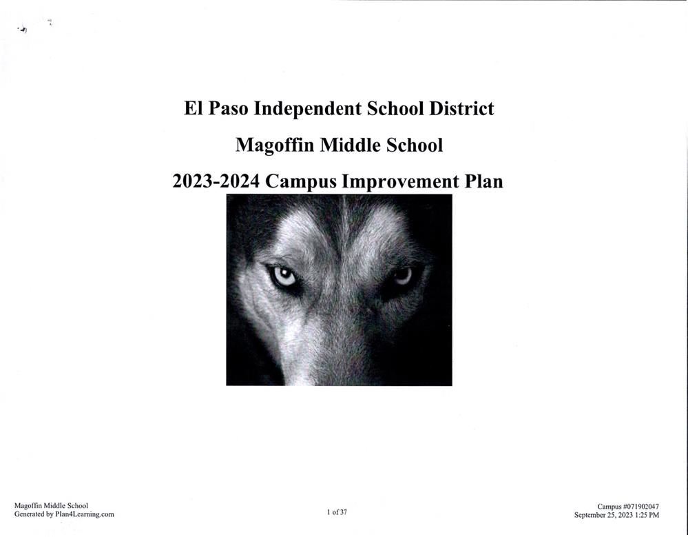 Magoffin 2023 - 2024 Campus Improvement Plan Image